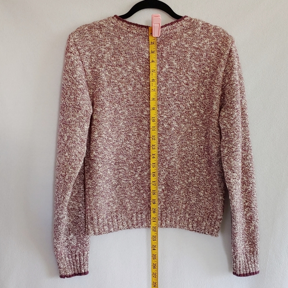 Land's End  Purple Marled  V Neck Sweater - Picture 4 of 12